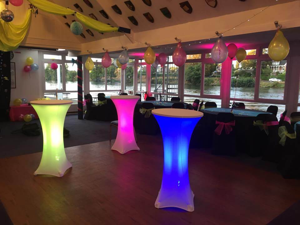 LED Poseur Table Hire London & Surrey - Fusion Sound & Light