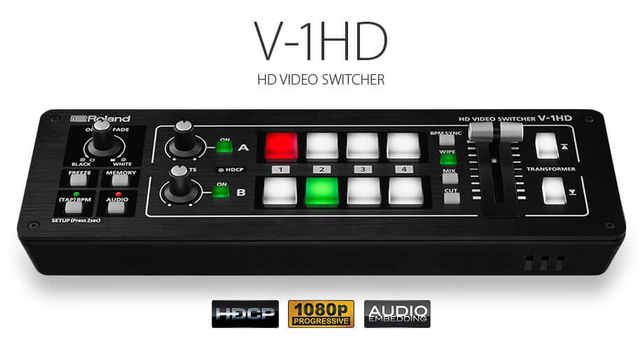 Roland V-1HD Video Switcher Hire London & Surrey - Fusion Sound & Light